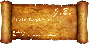 Jurin Bogdán névjegykártya